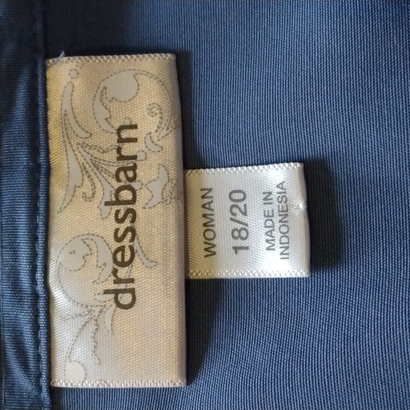Blue V neck button down blouse 18, 20 - Picture 6 of 8
